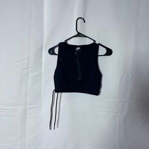 Nike Women's Black Sleeveless Crop Top
